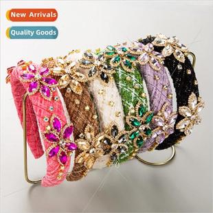 heavy industrial hair Europe inlaid bands rhinest fashion