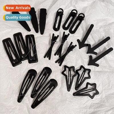 Children broken top clip black hair clip side female tide si