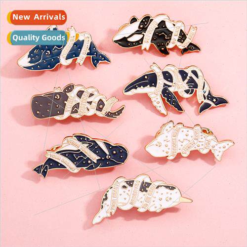Europe Temu new brooch cartoon dolphin whale fun modeling me