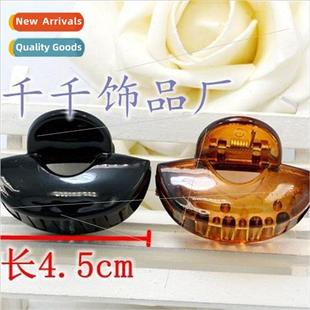 Clip Black Hair Shell 4.5 Fan Grab Small Medium Plastic