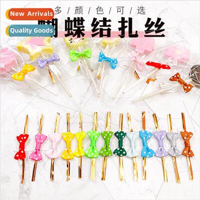 Baking Packaging Dots Bow Tie Wire Seal Lollipop Ties Cookie