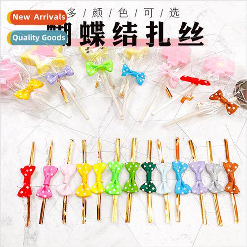 Baking Packaging Dots Bow Tie Wire Seal Lollipop Ties Cookie