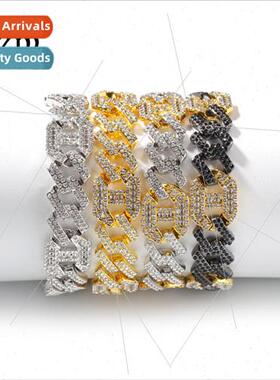 Hip Hop Alloy Color Blocking Couple Bracelets Fashion Diamon