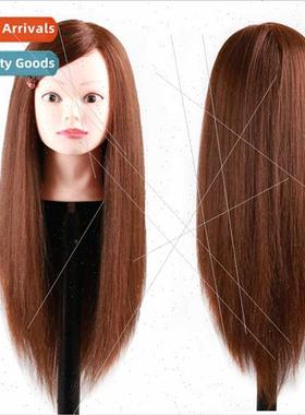 Real hair instructor head head can be blow-drying straighten