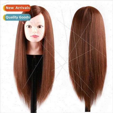 Real hair instructor head head can be blow-drying straighten