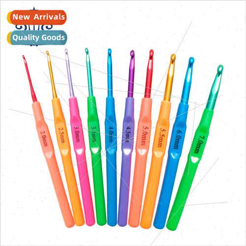 Colorful Candy Plastic Shank Aluminum Oxide Crochet Hooks 1