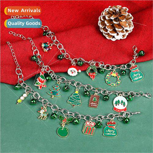 Santa Claus Bracelet Alloy Drip Oil Christmas Tree Elk Brace