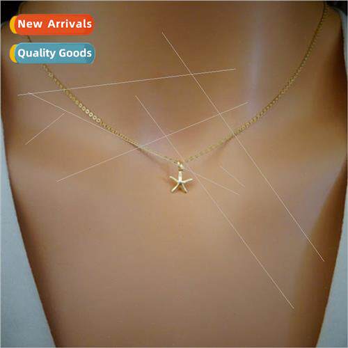 Women Alloy Star Chain Jewelry mple Starfish Pendant Necklac