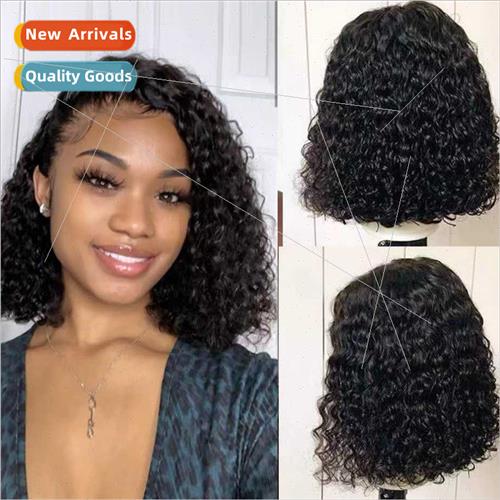Europe wigs synthetic fiber middle parted front lace fluffy