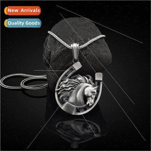Europe men hip hop animal pendant ins simple retro necklace