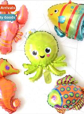 Ocean Fish Aluminum Film Balloon Shark Octopus Seahorse Trop