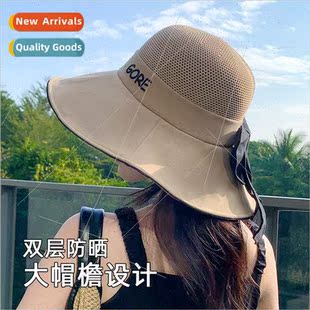 letters fisherman bow sunscreen shading outdoor new hat
