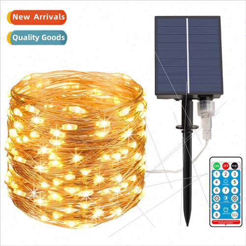 New Remote Control Solar Copper Wire ght String LED Outdoor