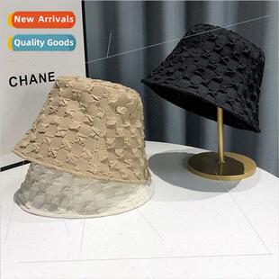 niche bubble summer female new hat sense fisherman Hat plaid