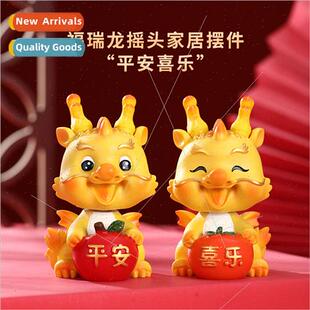 2024 New Year Year Dragon cute ornaments bobblehead Fu Long