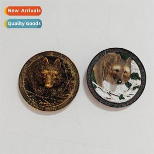 wall hanging jewelry Europe head resin wolf decorat American