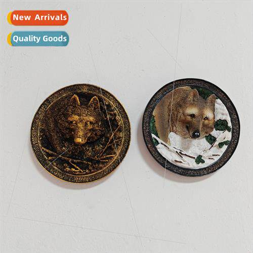 Europe American resin wall hanging jewelry wolf head decorat