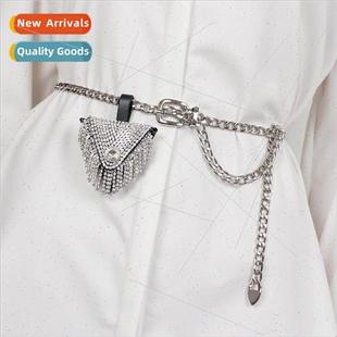 Chain Bag Rhinestone Full Women Waist Belt Wai Diamond