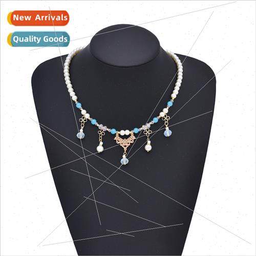 hanfu celluloid accessories retro Mori system crystal pearl