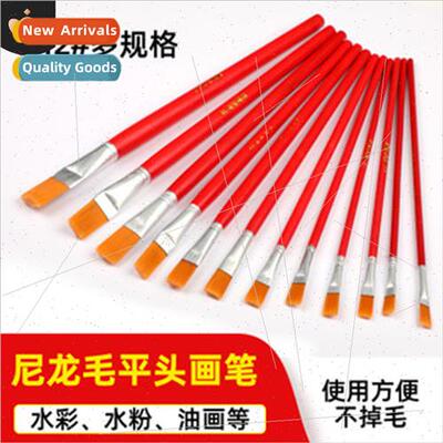 oil painting brush red rod nylon hair oil painting brush wat