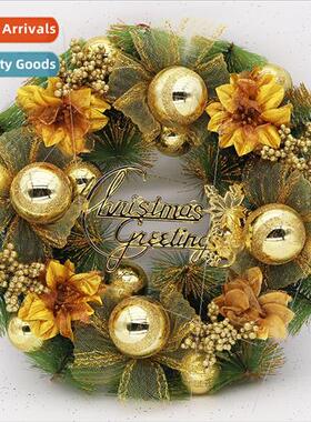 mulation Decoration Christmas Wreath 40cm Gold Christmas Bal