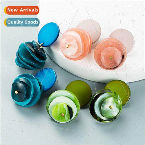 Fall winter new bohemian multi-layer acrylic round piece tas
