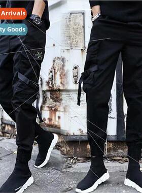 Work pants mens set nd bf  Korean hip-hop ins bunched leg Ha