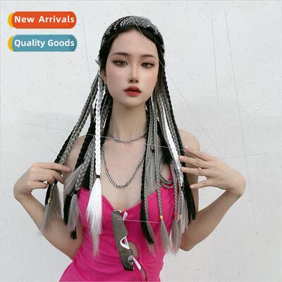 Dirty braid wig ponytail hair accessories boxing braid wig b