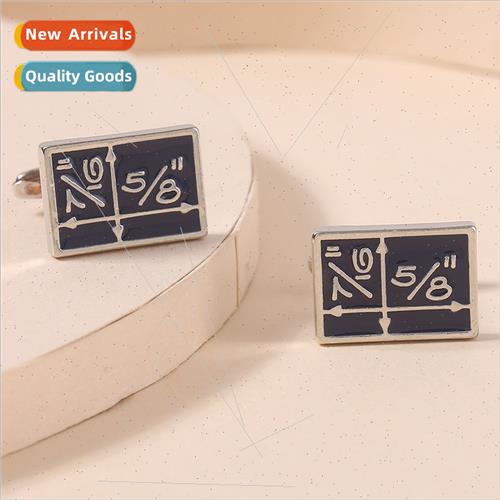 New Creative square striped lacquer cufflinks French busines