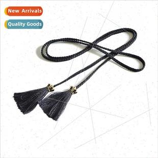thin belt rope hand waist woven decorative Women versatile