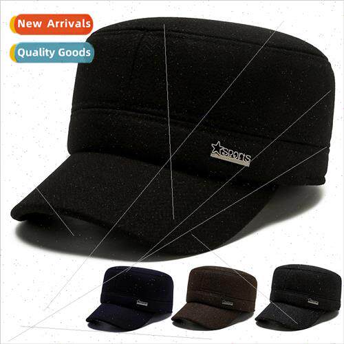 Winter hat men warm cold protective ear cap middle-aged men