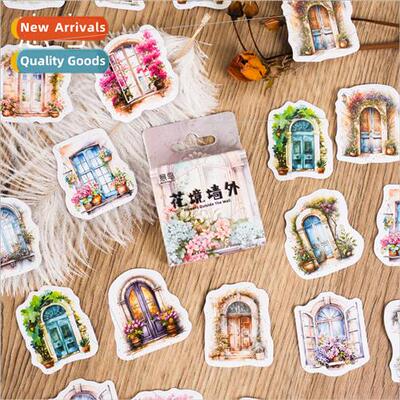 Flower Mirror Wall Outside Box Set Stickers ins Dreamy Flowe