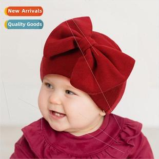 cap American fashion Baby toddler bow warm baby newborn