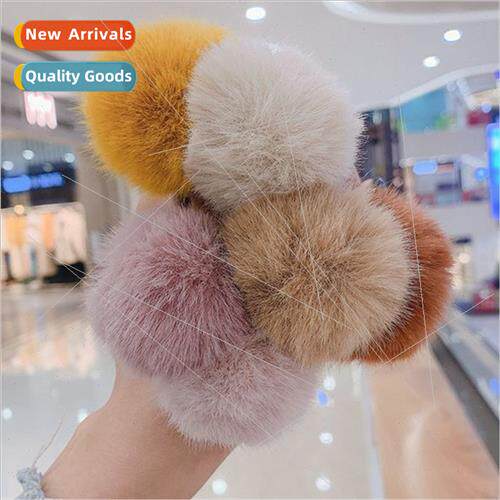 Autumn winter hairball hair band Korea ins head rope female