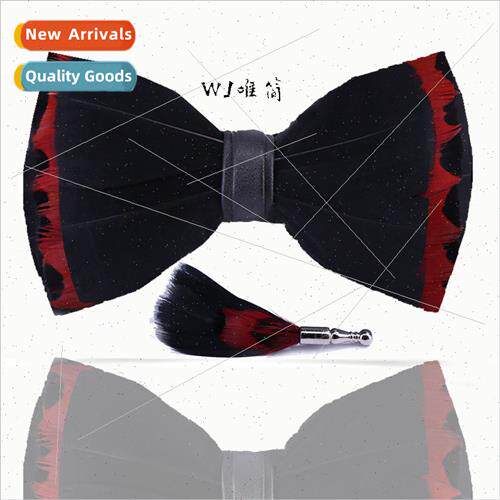 237 Red Feather Bow Tie Men Wedding Banquet Bow Tie Su Acces