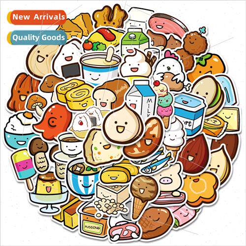 50 fruits and vegetables dessert food stickers simple cute c