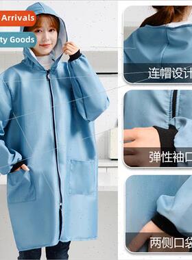 Long-sleeved apron kchen cooking anti-oil smudge smock house