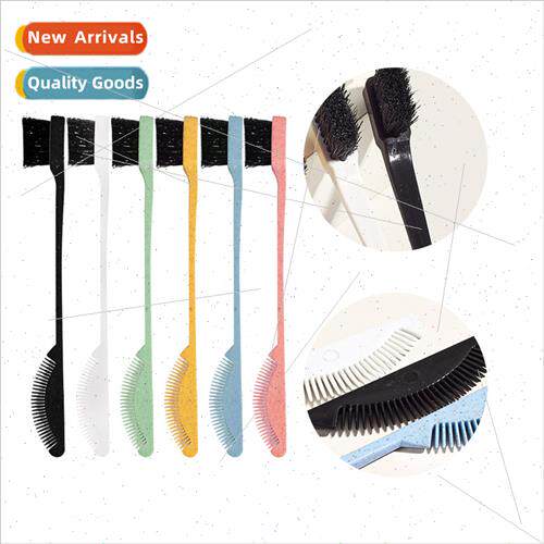 Biodegradable straw double head sideburns brush beauty hairl