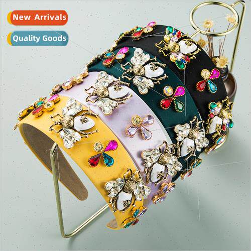 Hair bands Europe fashion colorful rhinestone bee shape retr