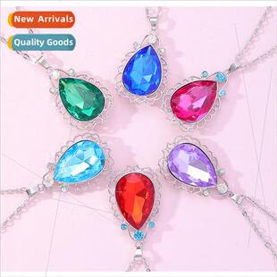 New Sophia Magic Gemstone Heart Necklace Princess Amulet Pen
