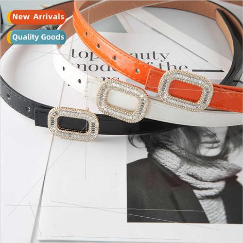 Dress belt women fine rhinestone decorative small belt fashi