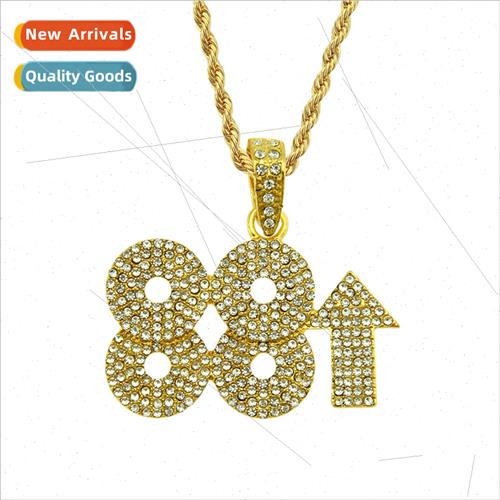 88rising Rich Chigga nger Men Pendant Necklace Diamonds Diga