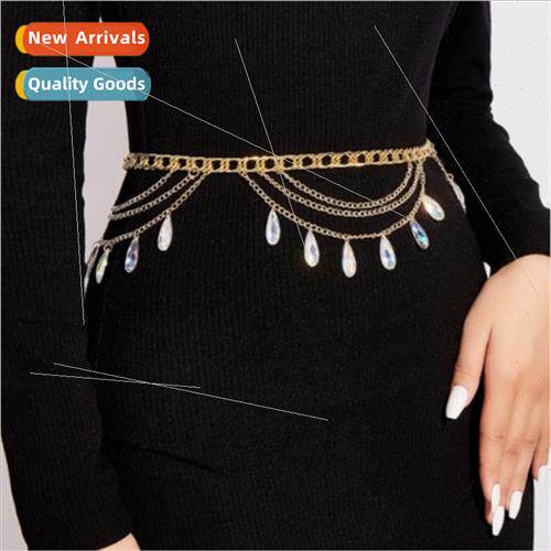 1671 New Handmade Water Drop Crystal Pendant Multi-Layers Fi