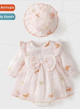 Baby clothes 0-2 years old spring and fall female baby onesi