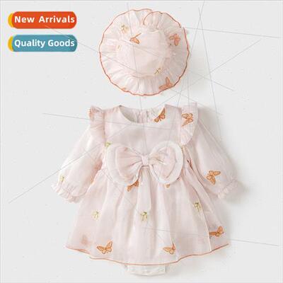 Baby clothes 0-2 years old spring and fall female baby onesi