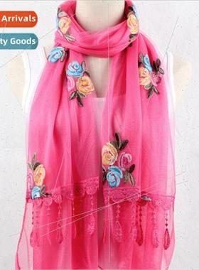 Tread spring autumn and winter outing long silk scarf versat