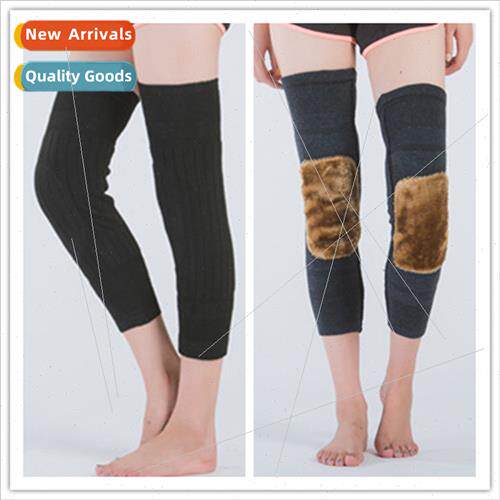 Middle-aged elderly padded knee warmer socks leggings ladies