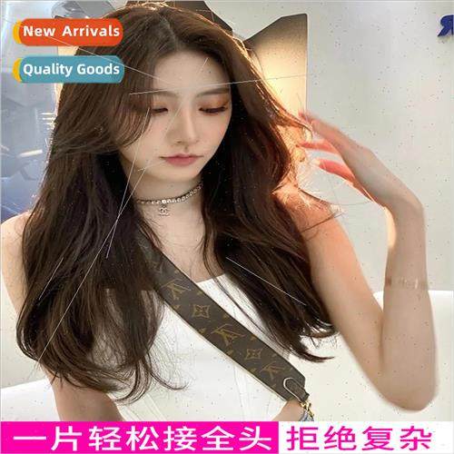 Wig female long hair fluffy hair volume increase long simula