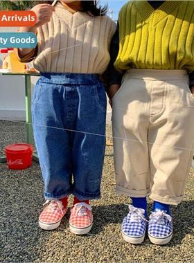 childrens pants 2023 fall Korean  of the boys and girls casu