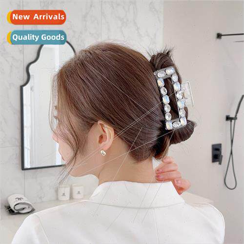 Transparent rhinestone grab clip back head shark clip advanc